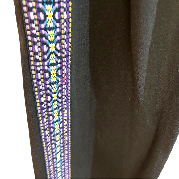 Lucky brand S-L sweatpants “hippie” butt embroidery side trim wide leg Y2K boho - Picture 12 of 16